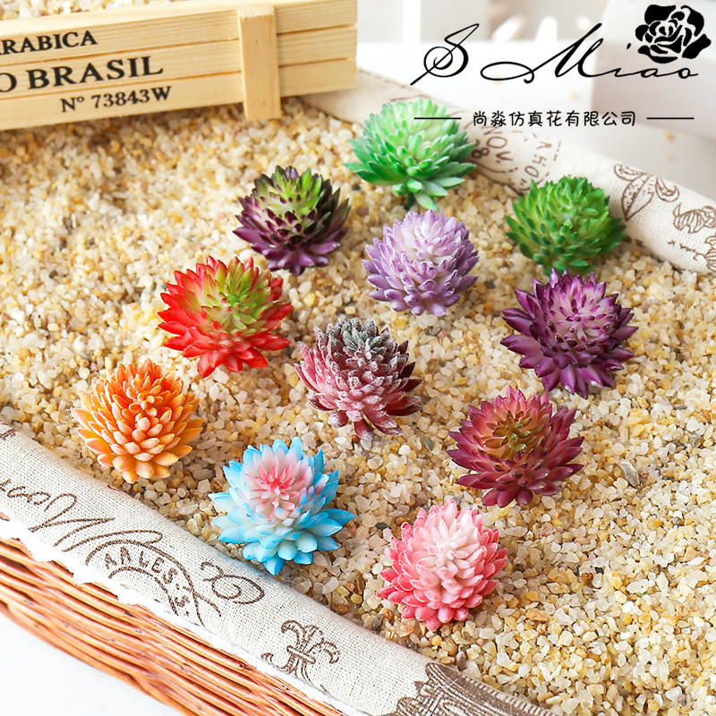 Succulent Arrangement Mini - Искусственные суккуленты, флокирующие растения, Мини искусственные