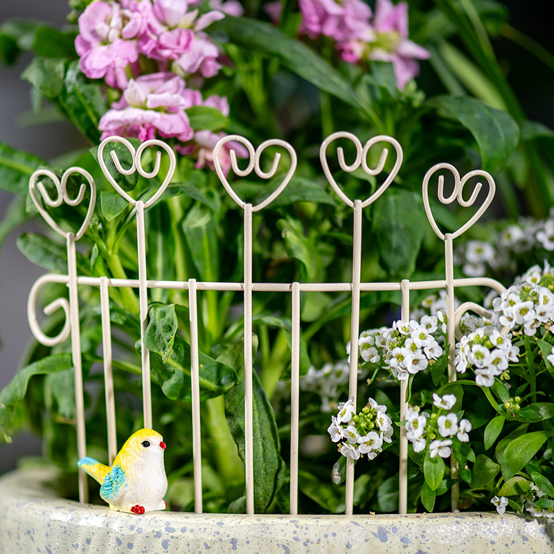 Succulent Arrangement Mini - Оригинальный миниатюрный железный заборчик для цветочных