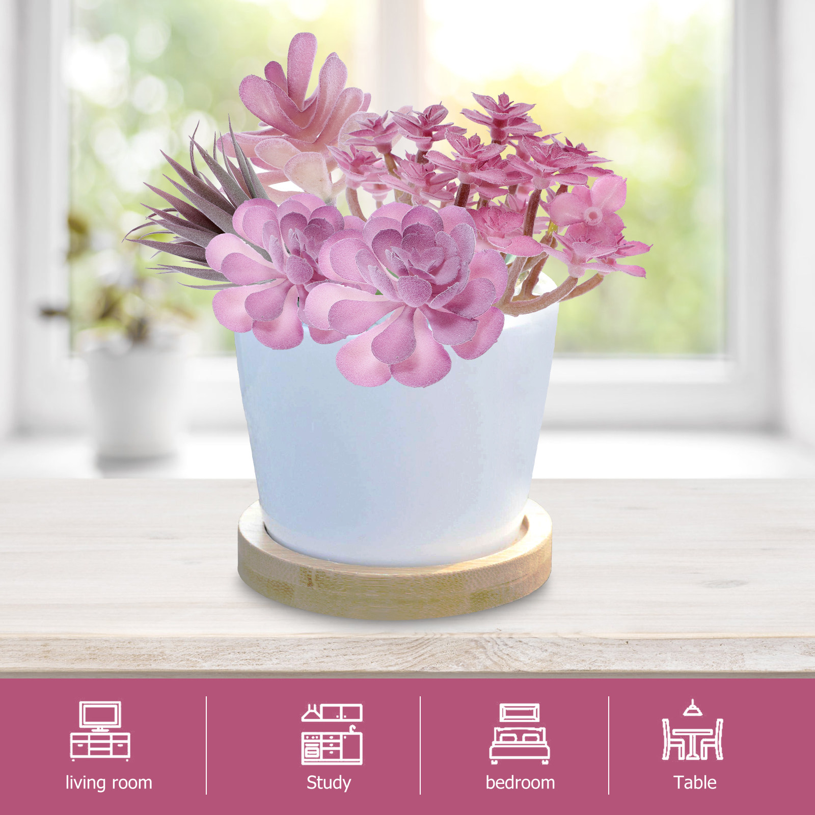 Succulent Arrangement Mini - 9 шт. искусственных растений для интерьера,