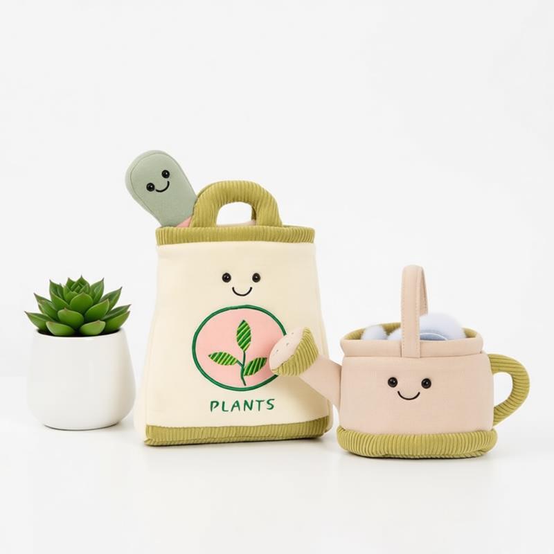 Plant Parent Free - Мягкая игрушка-растение для садоводства: лопатка, лейка,