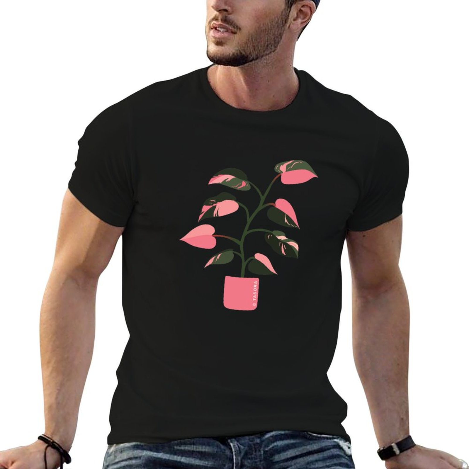 Philodendron Pink Princess - Футболка с принтом Philodendron Pink Princess,