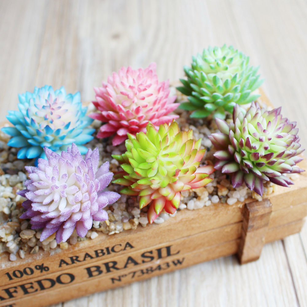Искусственные суккуленты, флок – обзор и цена Succulent Arrangement Mini