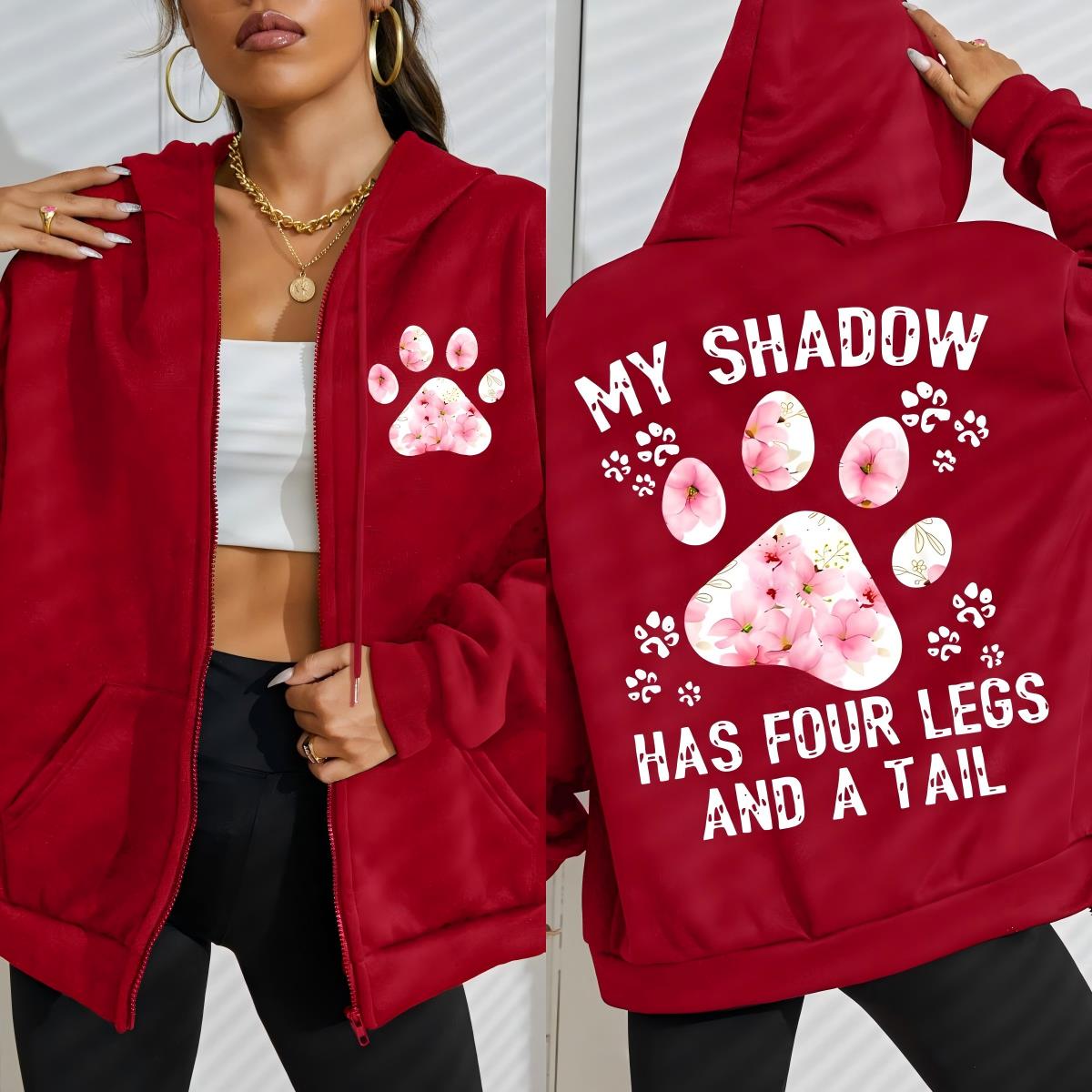 Flower Cat Feet My Shadow Has  – обзор и цена Plant Parent Hoodie